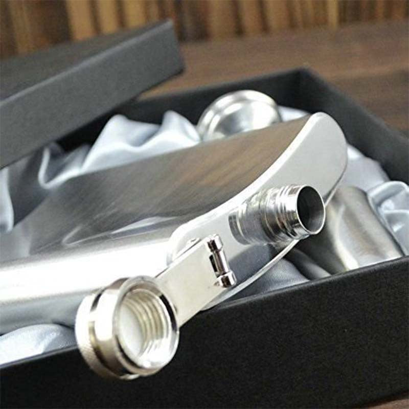 7 Oz Jack Stainless Steel Hip Flask Set