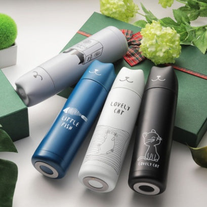 Cartoon cute 304 stainless steel mug with 500ml couple drinking cup