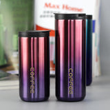 Gradient Color Direct Drinking Coffee Cup Vacuum Water Cup 304 Stainless Steel Vacuum Cup