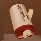 Good-looking 304 Stainless Steel Traveling Mug Straw Cup With Rope Handle Portable Coffee Cup