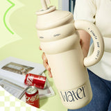 Handle Stainless Steel Vacuum Cup Large Capacity Portable