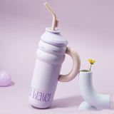 Handle Stainless Steel Vacuum Cup Large Capacity Portable