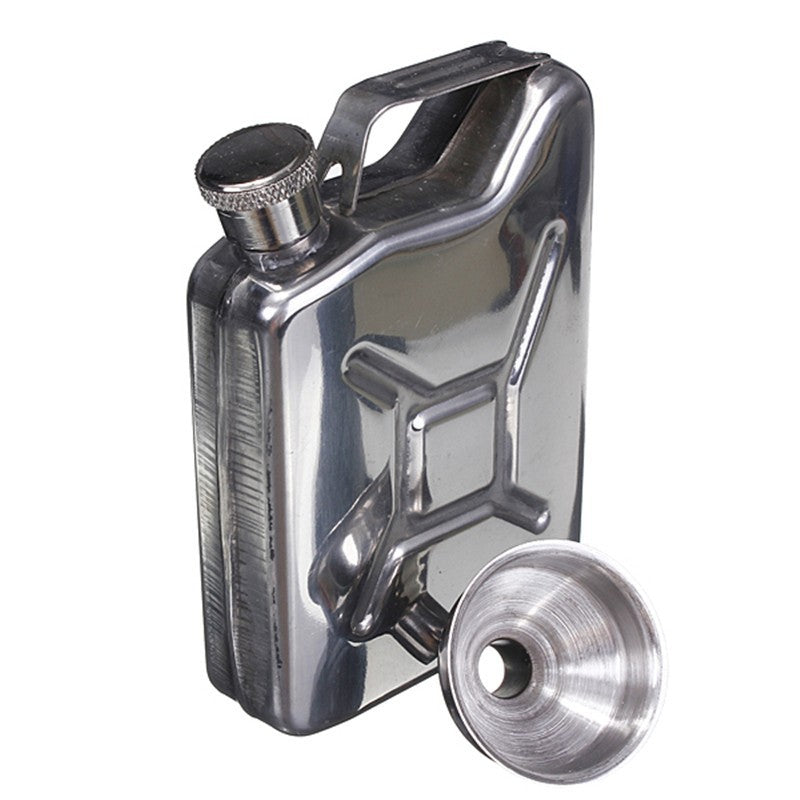 Portable Outdoor Stainless Steel Oil Barrel Shape Wine Jug