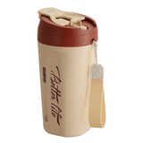 Good-looking 304 Stainless Steel Traveling Mug Straw Cup With Rope Handle Portable Coffee Cup