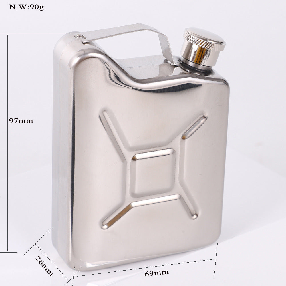 Portable Outdoor Stainless Steel Oil Barrel Shape Wine Jug