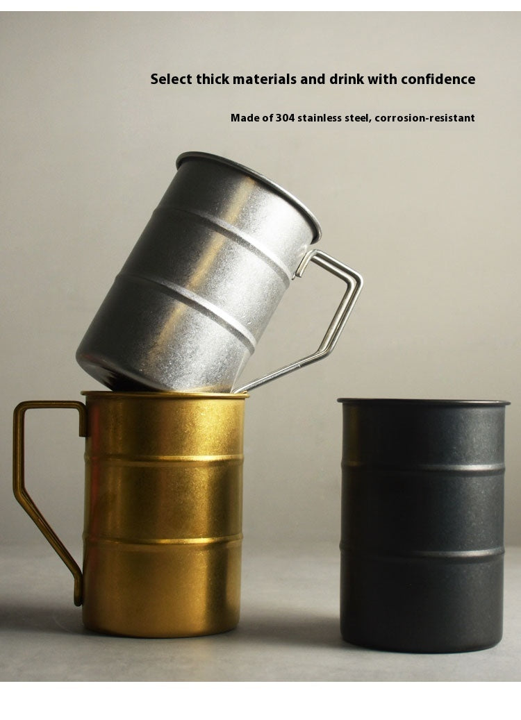Distressed Camping Mug Outdoor Stainless Steel Coffee Cup