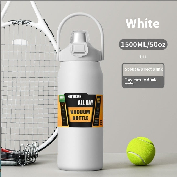 304 Stainless Steel Large Belly Double Drinking Straw Insulated Cup