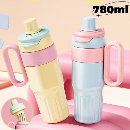 780ml Gradient Double Drink Thermal Cup Stainless Steel With Lid Coffee Cup