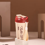 Good-looking 304 Stainless Steel Traveling Mug Straw Cup With Rope Handle Portable Coffee Cup