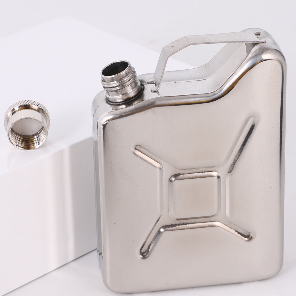 Portable Outdoor Stainless Steel Oil Barrel Shape Wine Jug